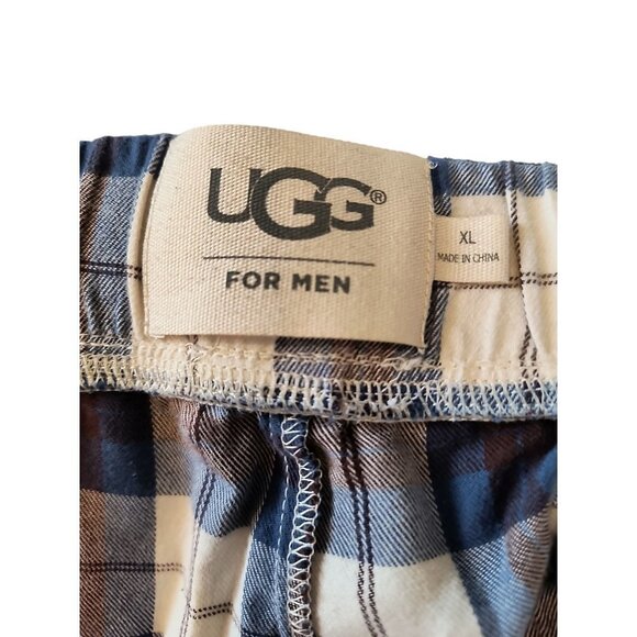 Ugg Men's Grant‎ Pajama Pants Blue Plaid Size Extra Large XL - Picture 5 of 5